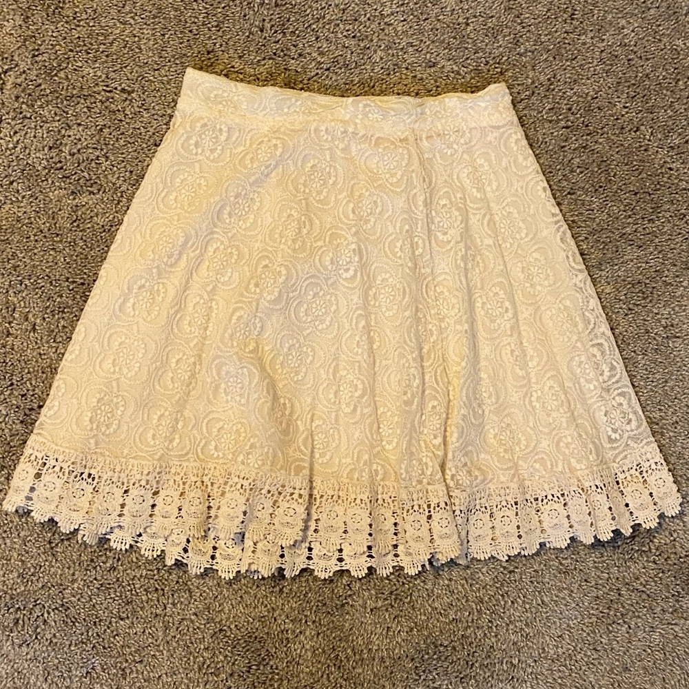 Francescas High Wasted Cream Skirt